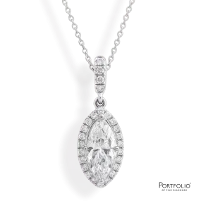 0.55ct G VS2 Diamond Platinum Pendant