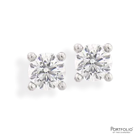 1.20ct F SI1 Diamond Platinum Earrings