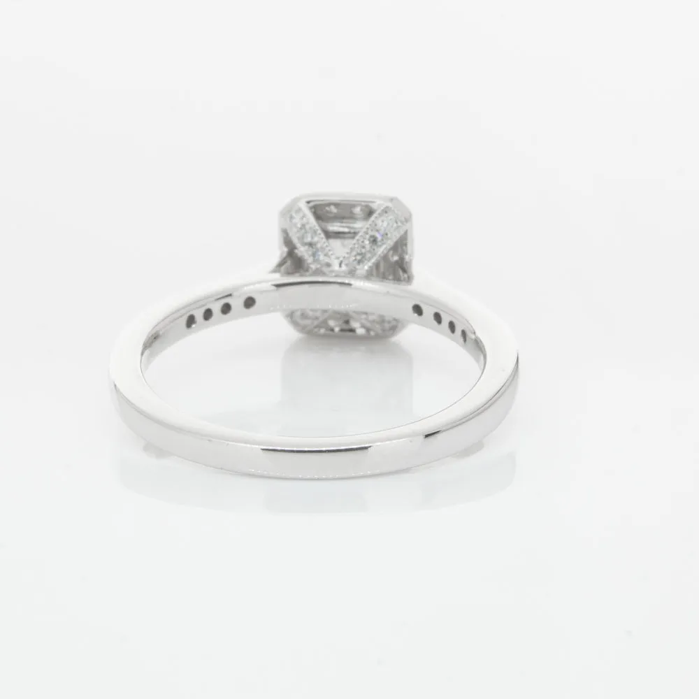 18ct White Gold .40ct Emerald Cut Diamond Aria Ring