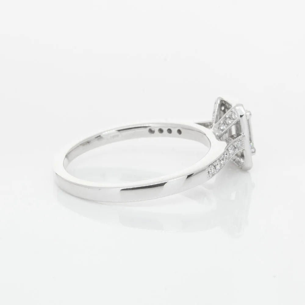 18ct White Gold .40ct Emerald Cut Diamond Aria Ring