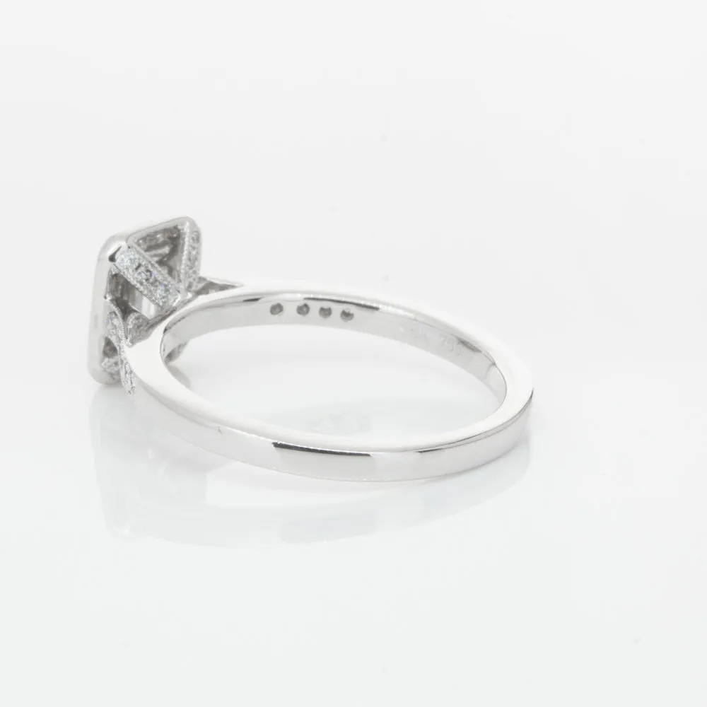 18ct White Gold .40ct Emerald Cut Diamond Aria Ring