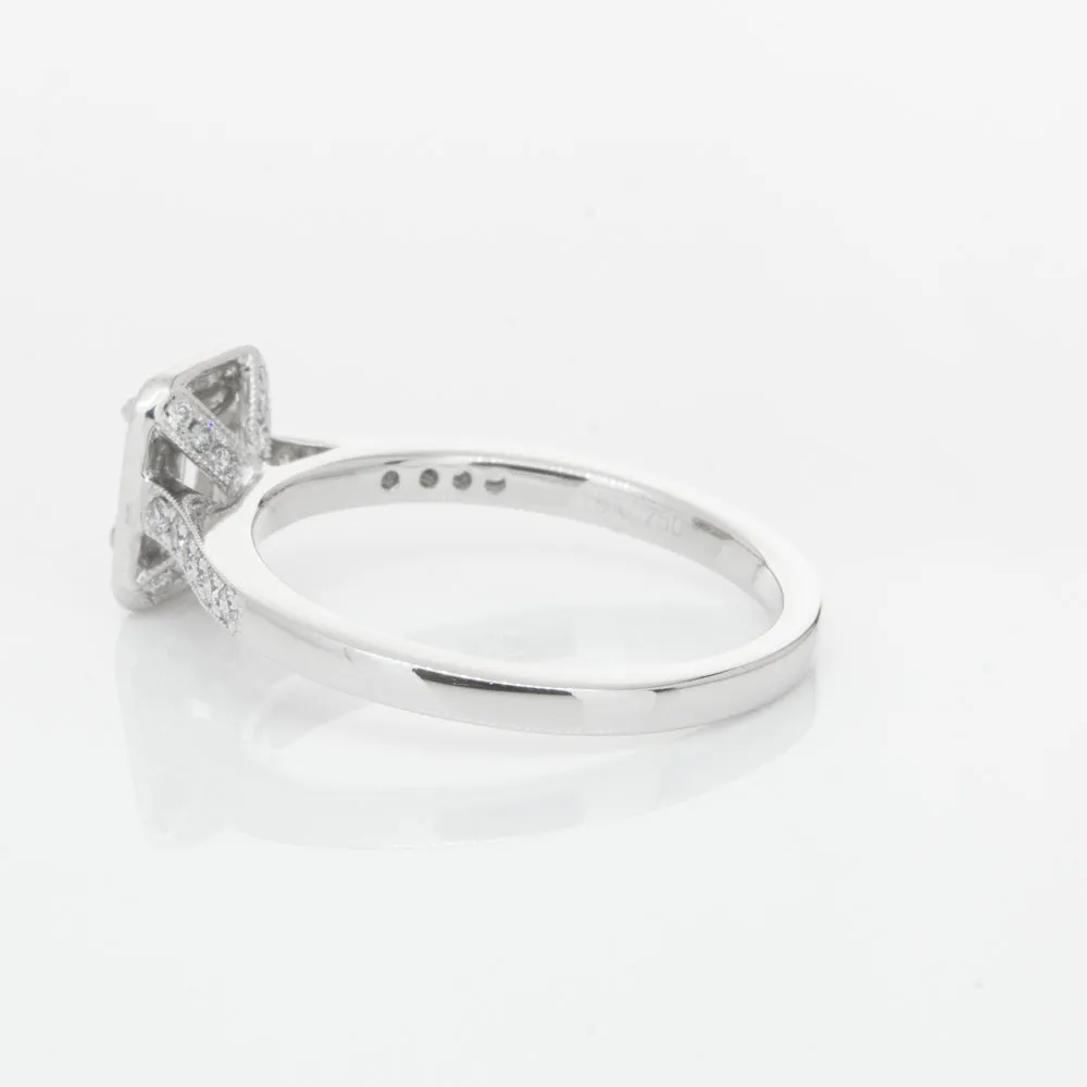 18ct White Gold .40ct Emerald Cut Diamond Aria Ring