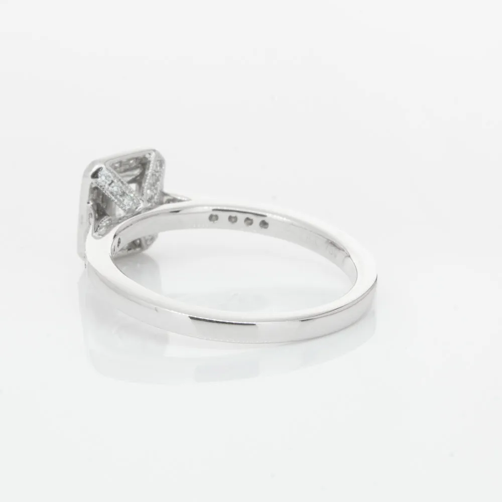 18ct White Gold .40ct Emerald Cut Diamond Aria Ring