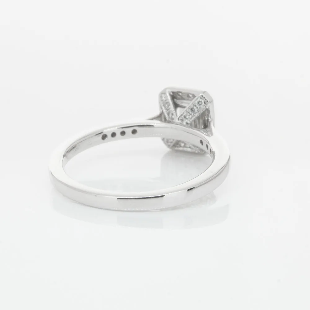 18ct White Gold .40ct Emerald Cut Diamond Aria Ring