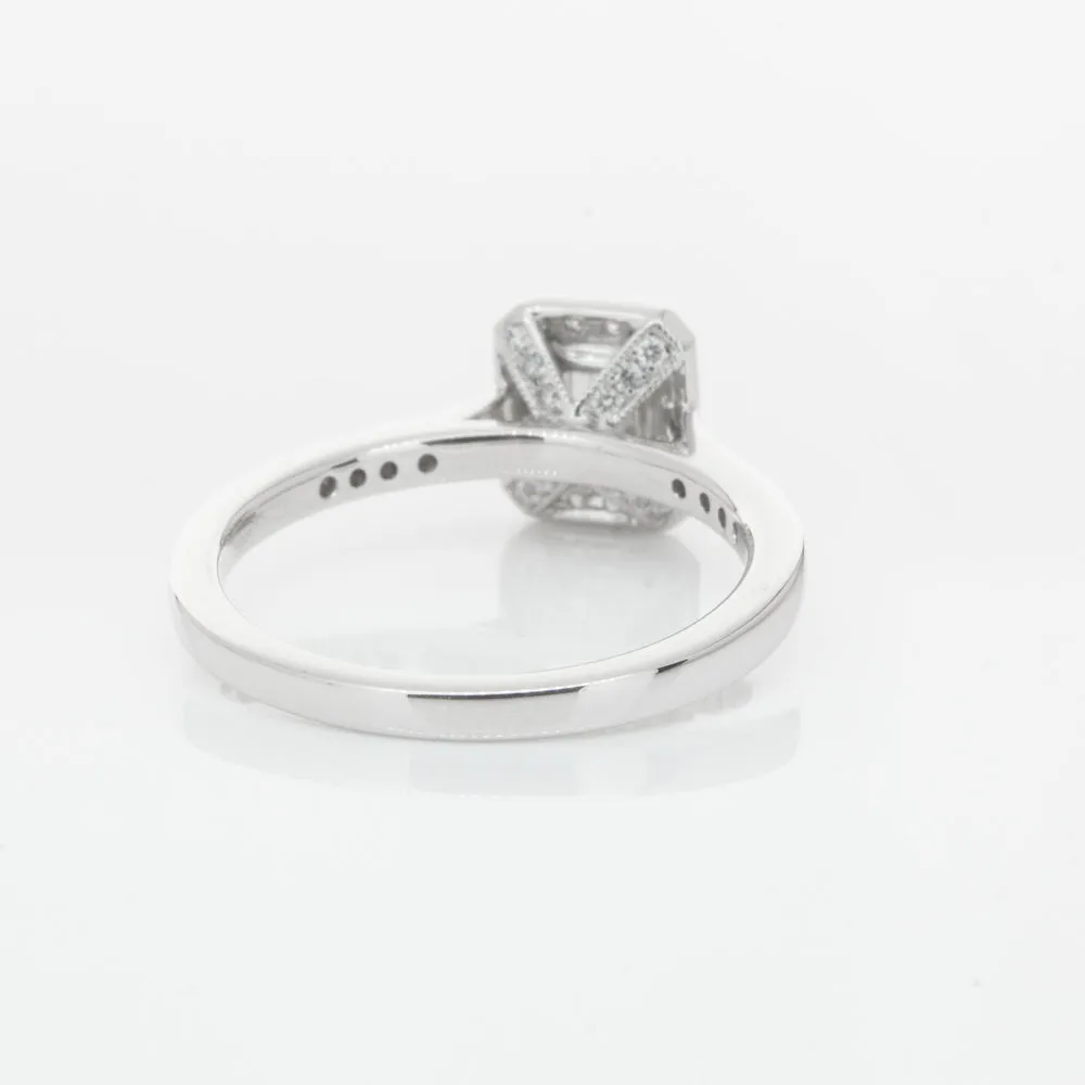 18ct White Gold .40ct Emerald Cut Diamond Aria Ring