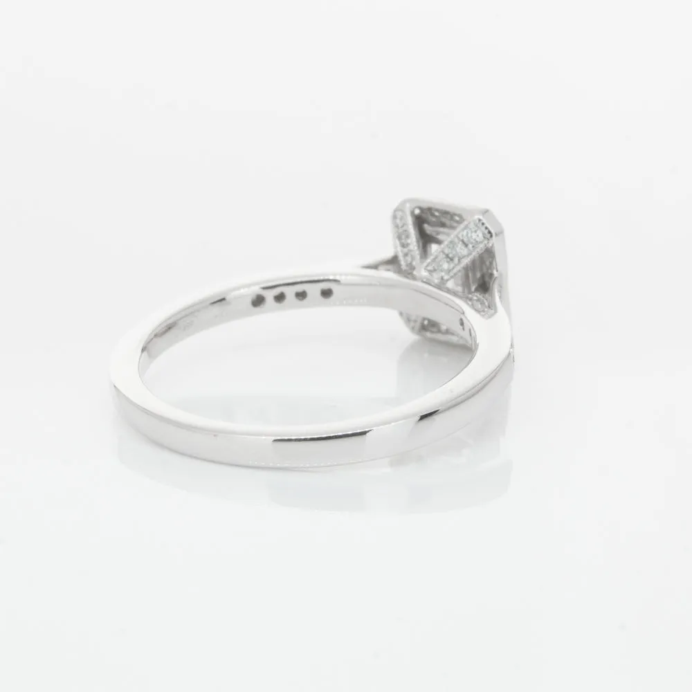 18ct White Gold .40ct Emerald Cut Diamond Aria Ring