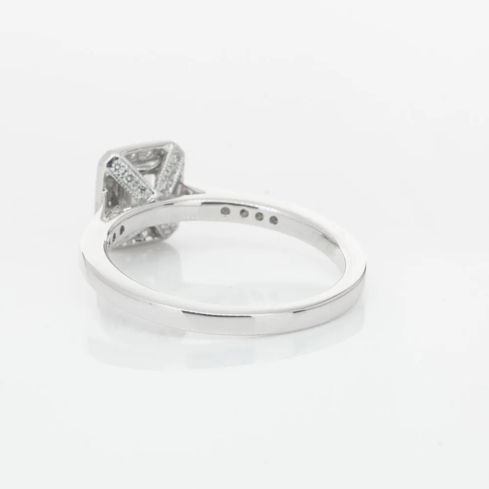 18ct White Gold .40ct Emerald Cut Diamond Aria Ring