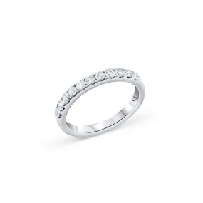 18K White Gold 11 Diamonds 0.49ctw Halfway Band