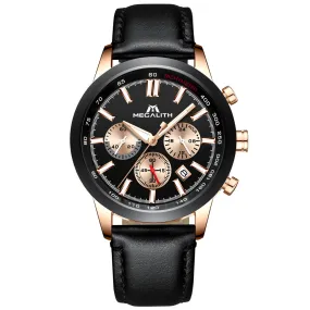 8015M | Quartz Men Watch | Leather Band