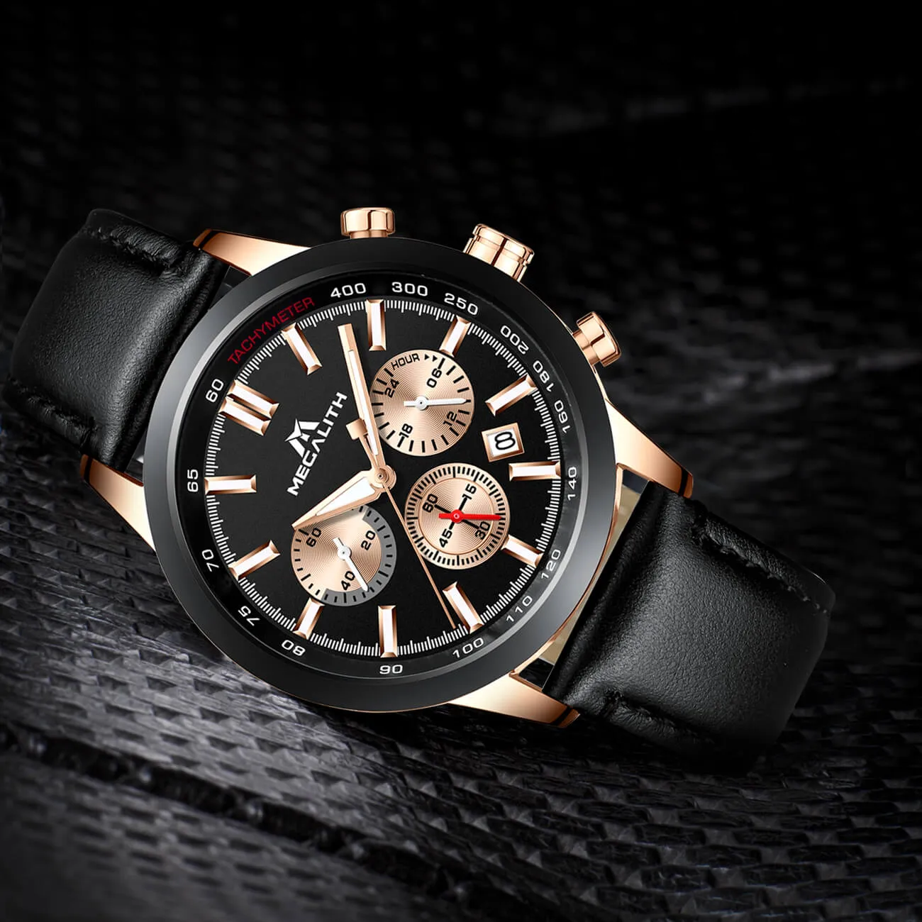 8015M | Quartz Men Watch | Leather Band