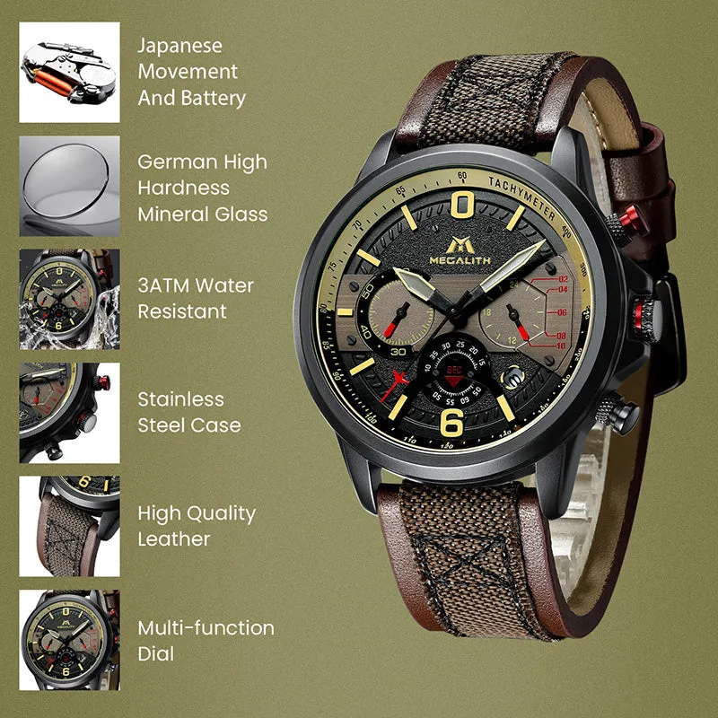 8083M | Quartz Men Watch | Leather Band