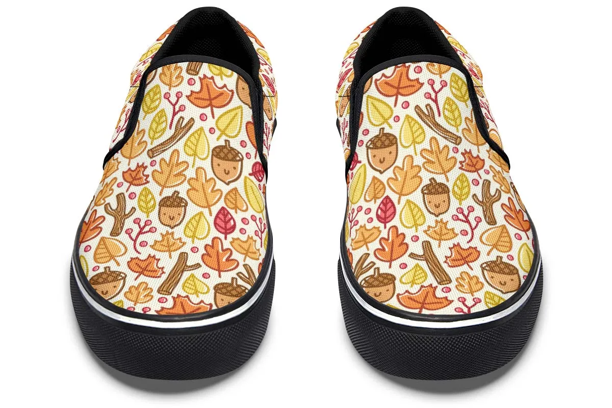 Adorable Autumn Pattern Slip-On Shoes