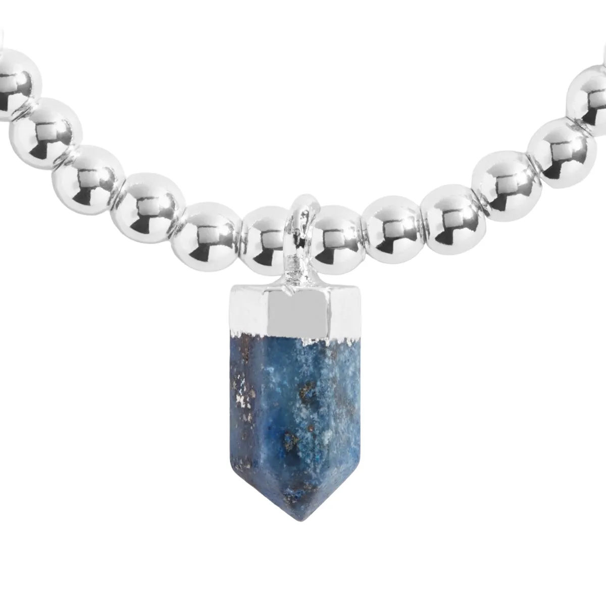 Affirmation Crystal 'Confidence' Bracelet | Silver Plated with Lapis Lazuli