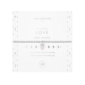 Affirmation Crystal 'Love' Bracelet | Silver Plated with Rose Quartz