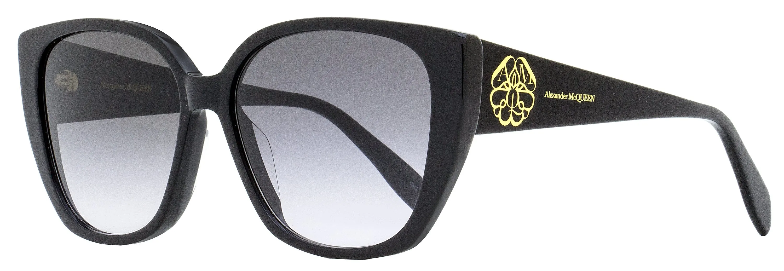 Alexander McQueen Butterfly Sunglasses AM0284S 002 Black 58mm