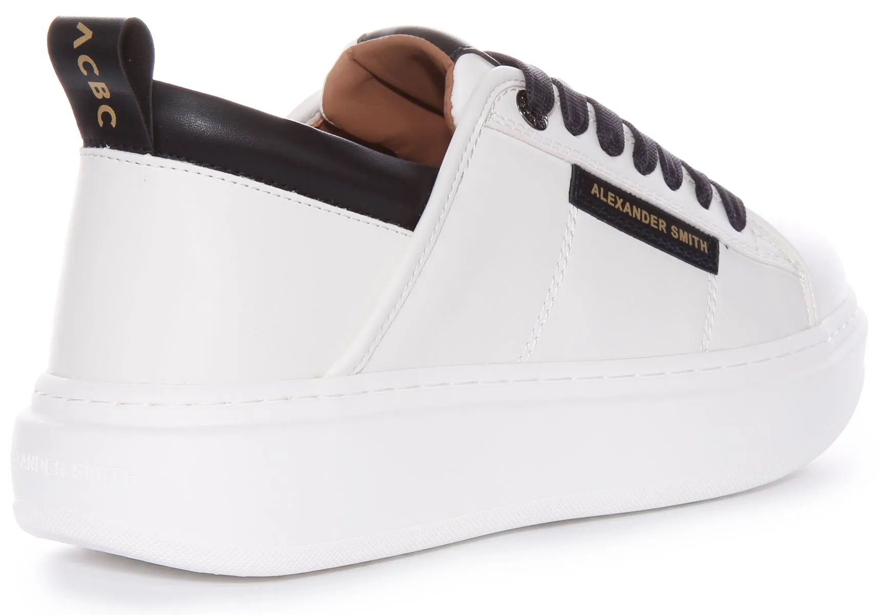 Alexander Smith Trainers In White Navy For Men