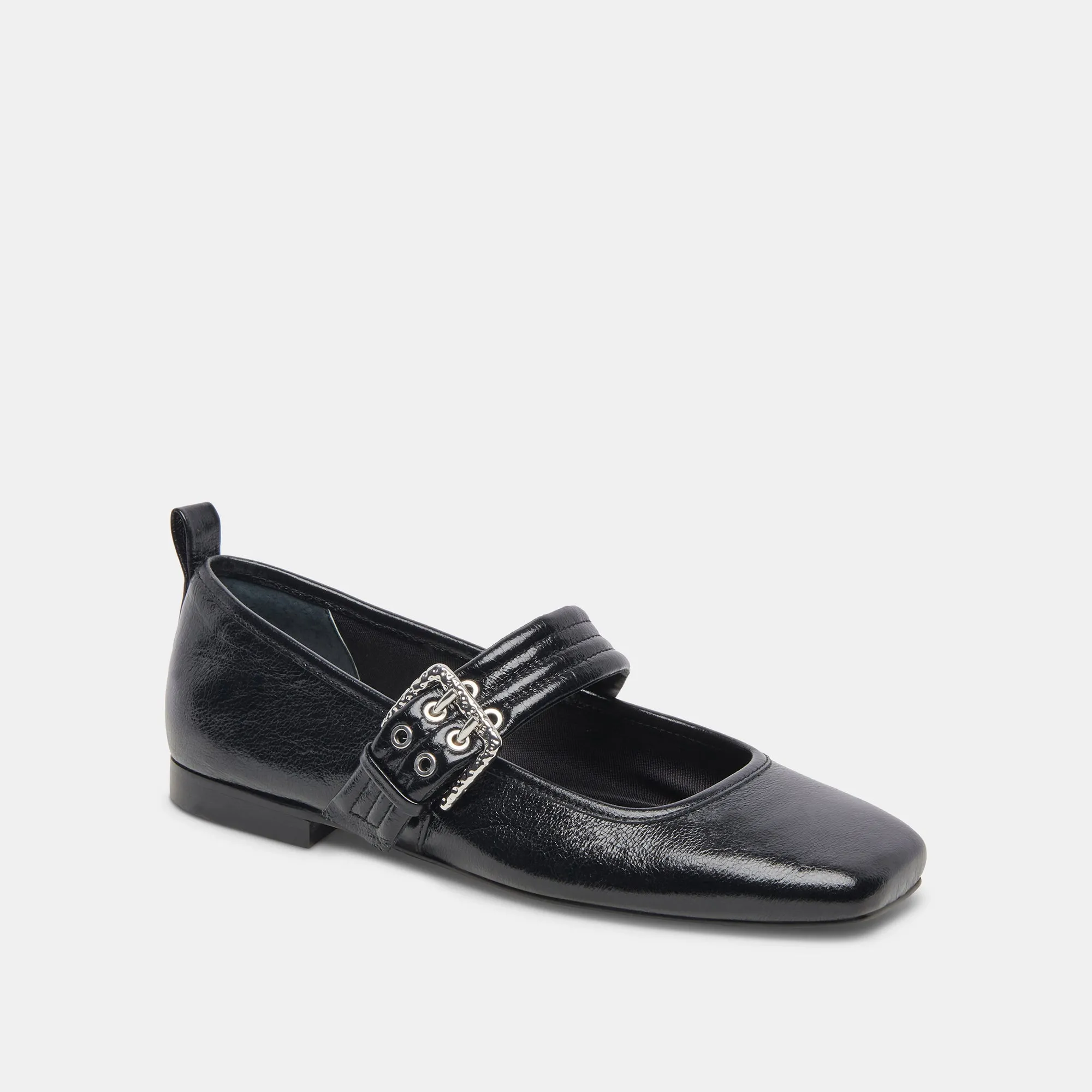 ARORA BALLET FLATS MIDNIGHT CRINKLE PATENT