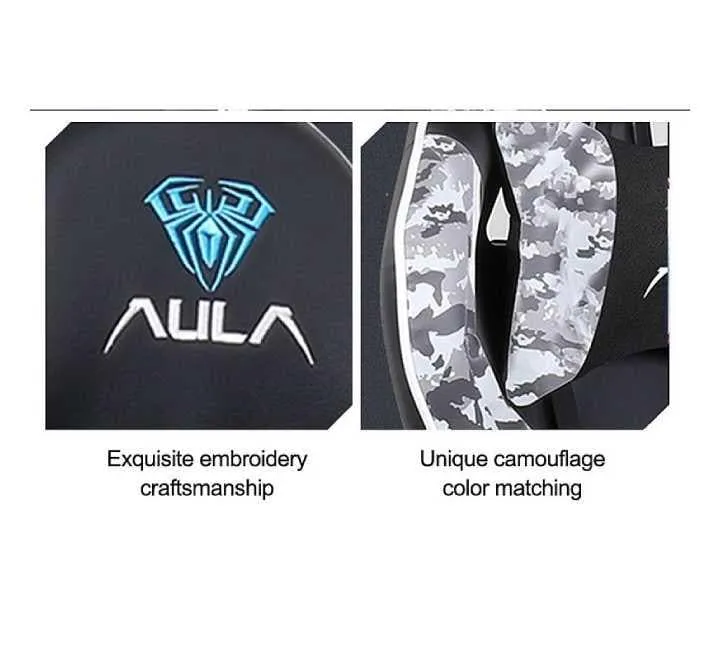 AULA F1007 Gaming Chair (Blue Camouflage)