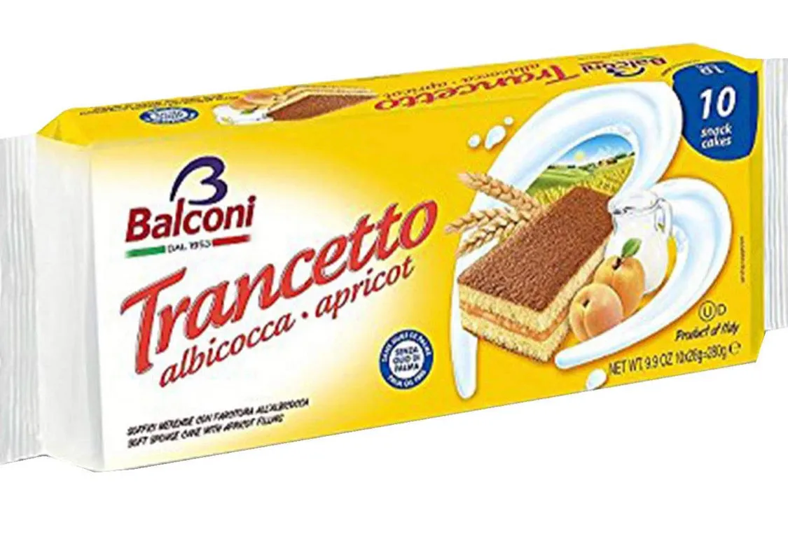 Balconi - Trancetto Albicocca / Apricot Sweet Snack 280/Grams (Case-10Packs)