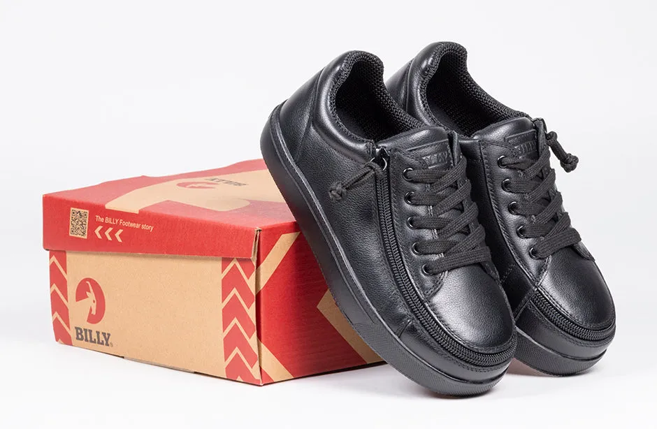 Black to the Floor Leather BILLY Classic D|R II Low Tops