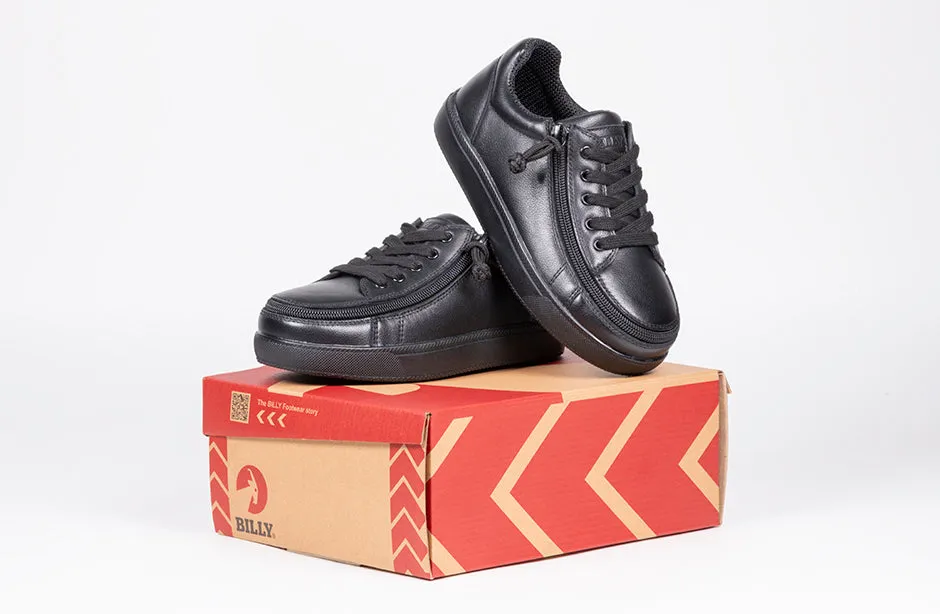 Black to the Floor Leather BILLY Classic D|R II Low Tops