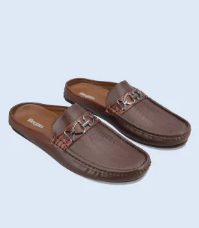 BM6683-COFFEE-Men Mules