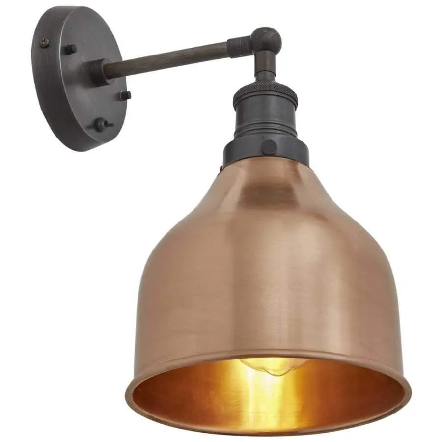 Brooklyn Cone Sconce Wall Light - Copper - 7 inch - Industville