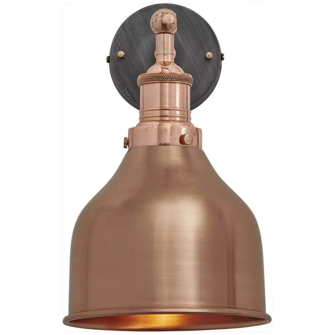 Brooklyn Cone Sconce Wall Light - Copper - 7 inch - Industville