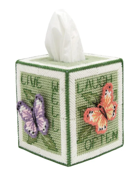 Butterfly Tissue Box Cover Plastic Canvas Kit