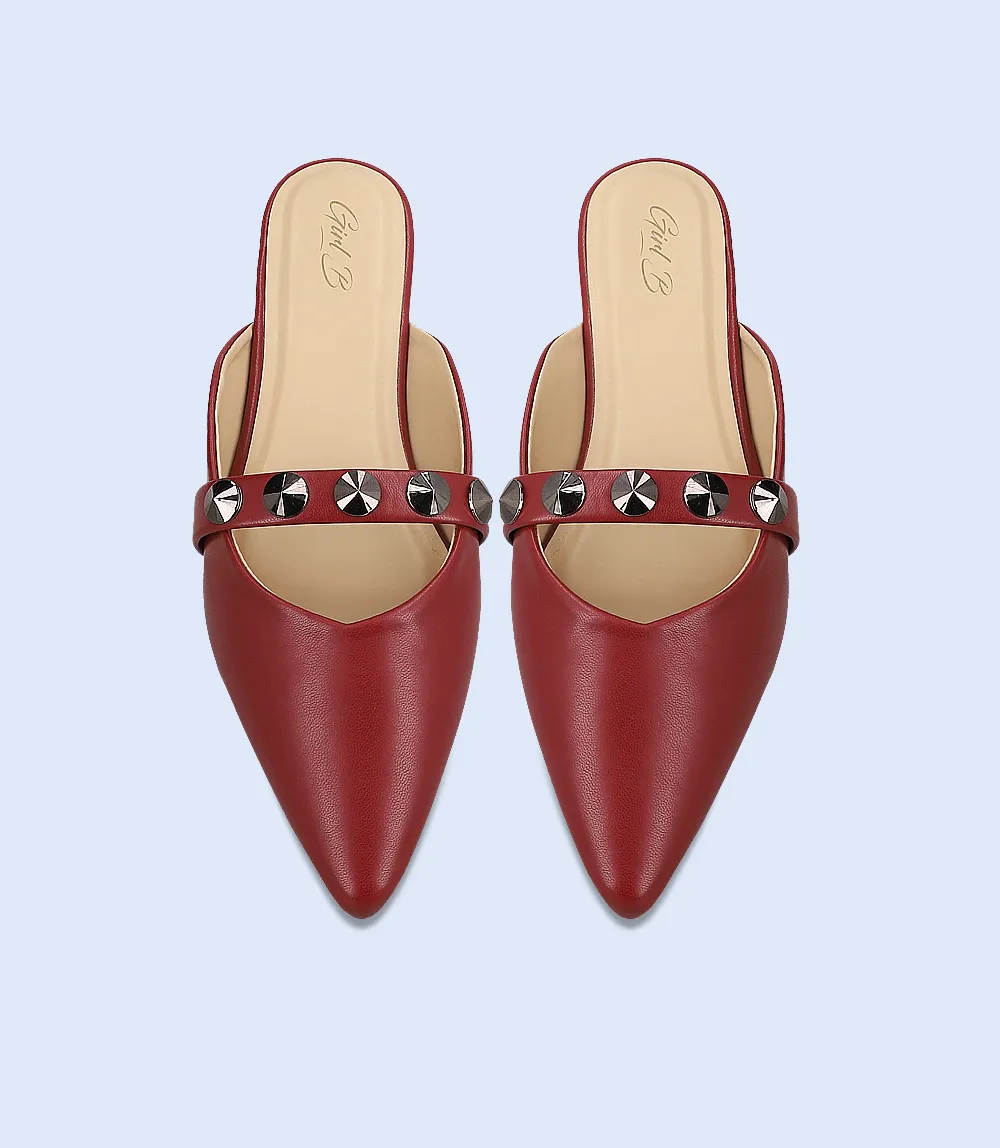 BW10066-MAROON-Women Mule