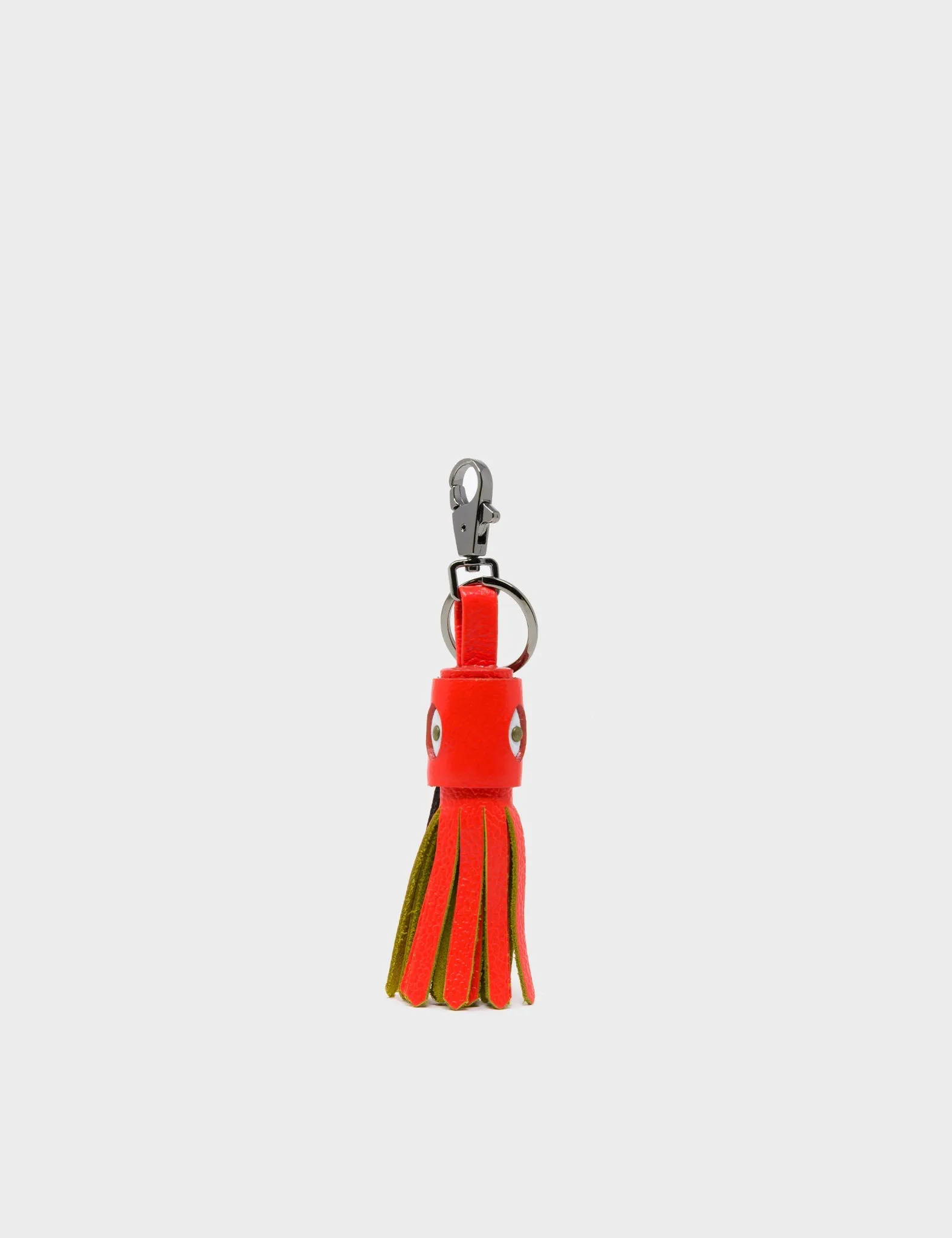 Callie Marie Hue Charm - Fiesta Red Leather Keychain