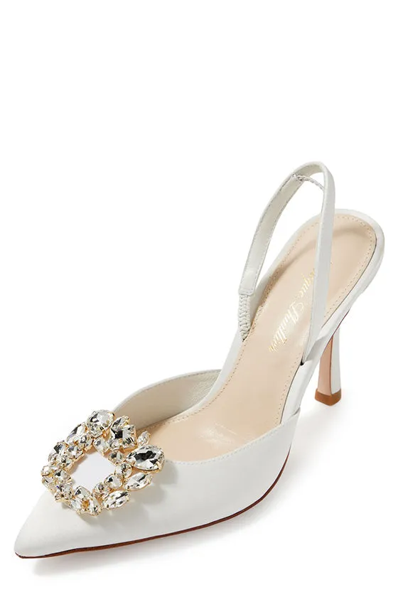 Carrie Satin Slingback