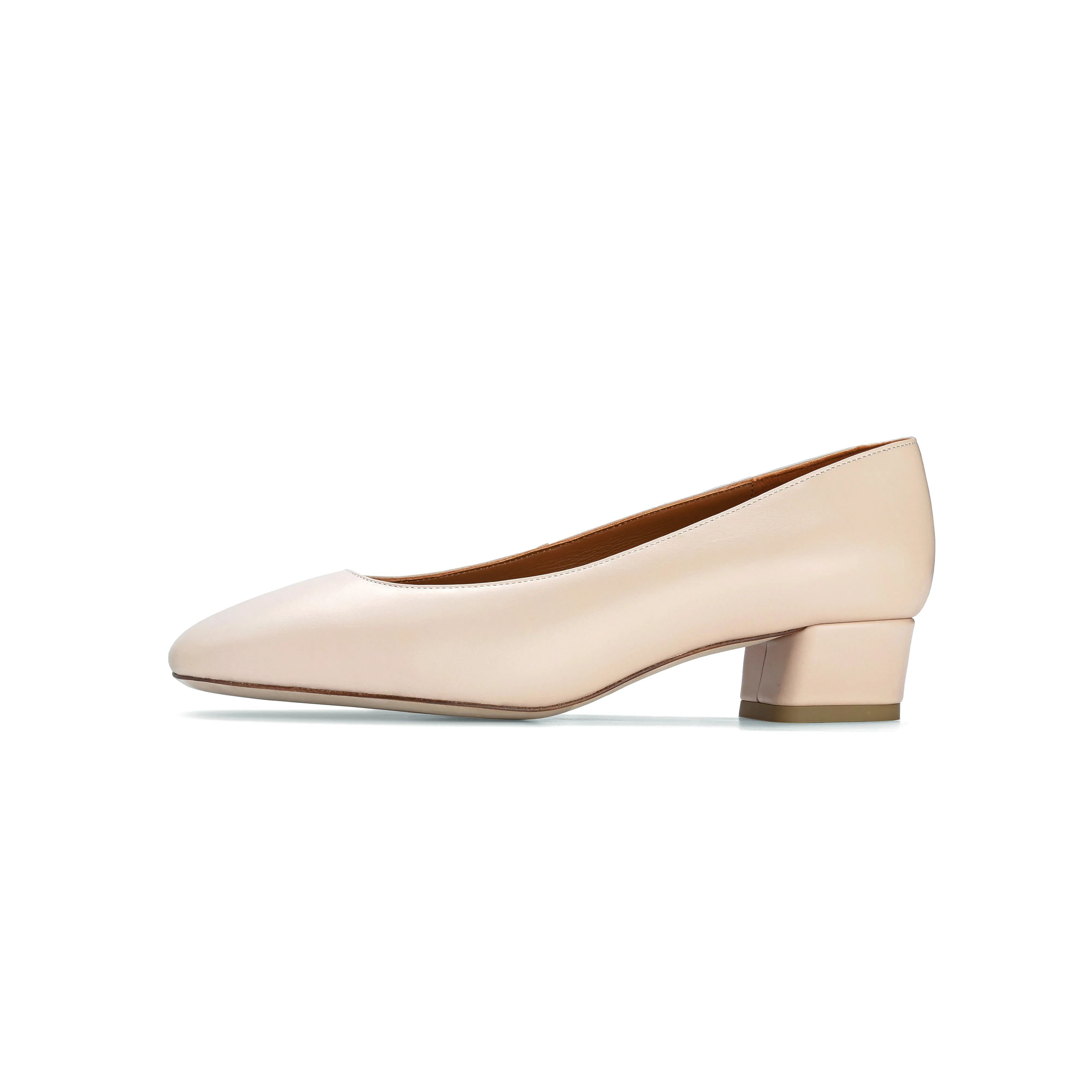 Cate 35 Pump in Classic Beige Leather