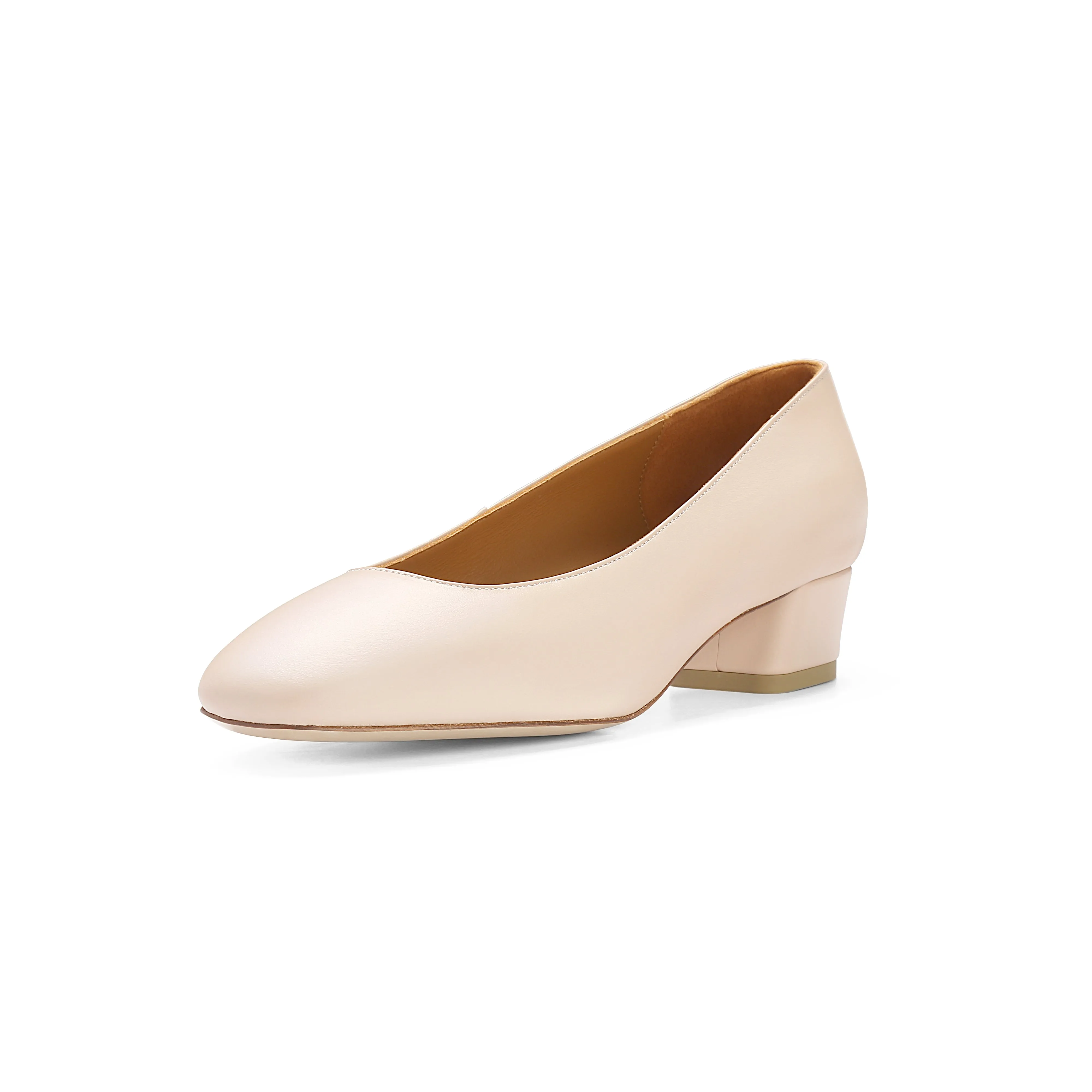 Cate 35 Pump in Classic Beige Leather