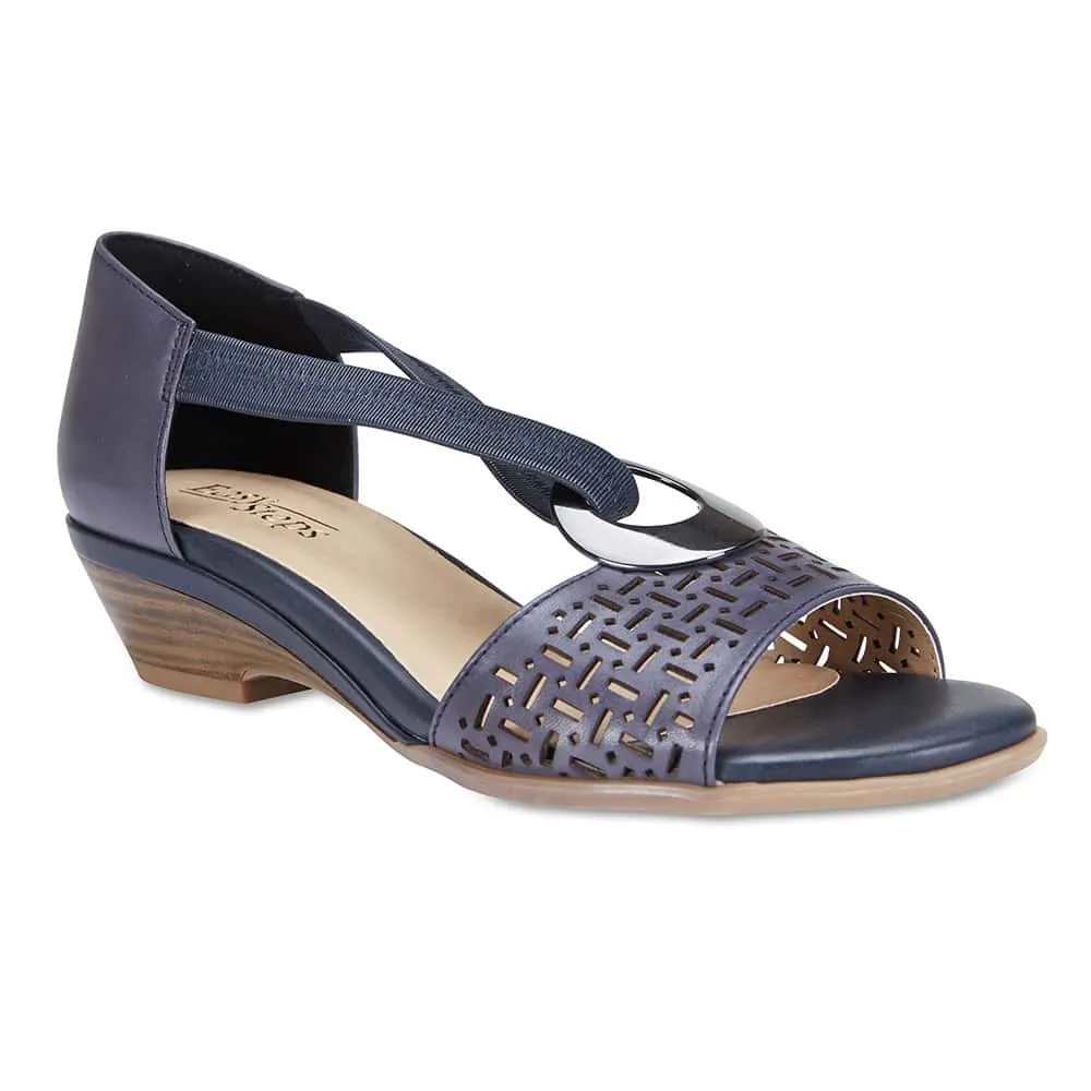 Chime Sandal in Navy Leather