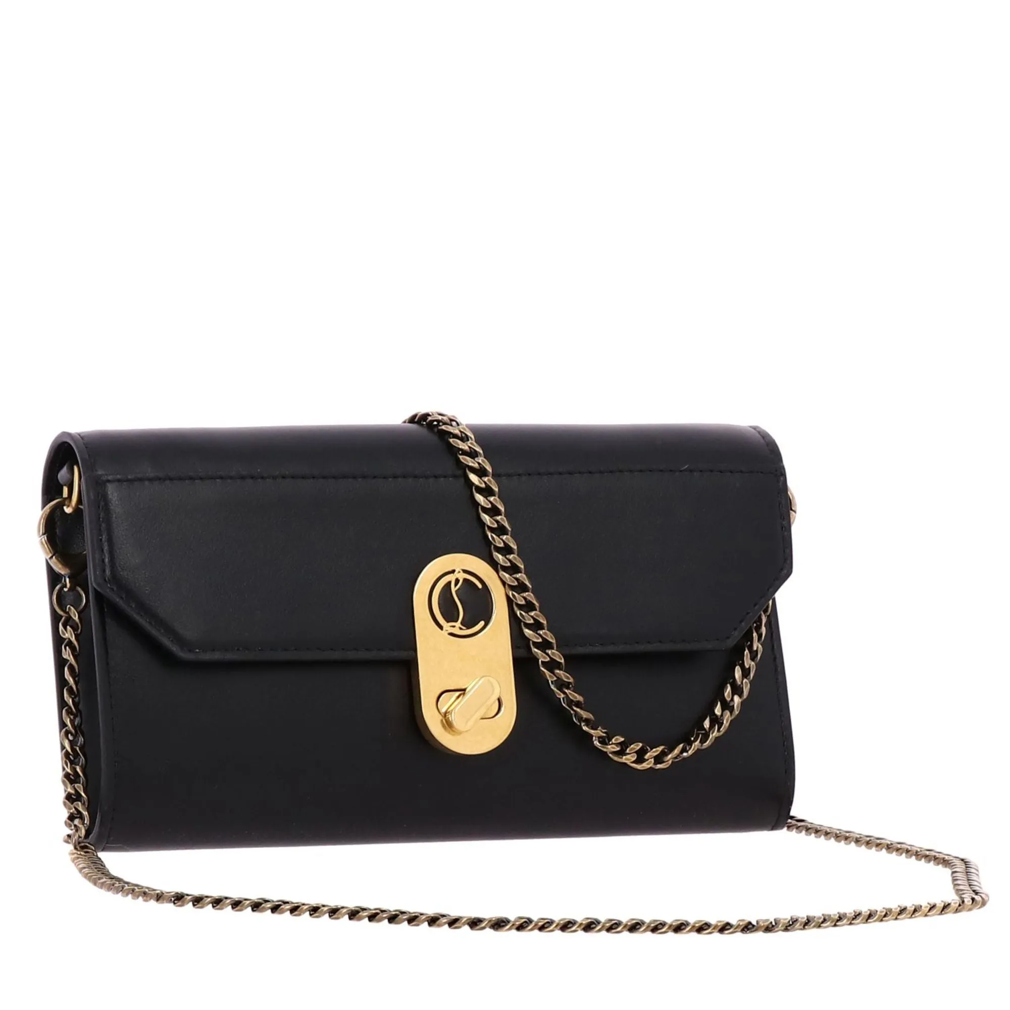 Christian Louboutin Elisa Black Paris Convertible Shoulder Belt Bag