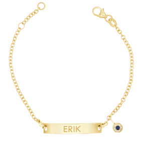 Classic Engravable ID Bracelet with Round Eye Charm