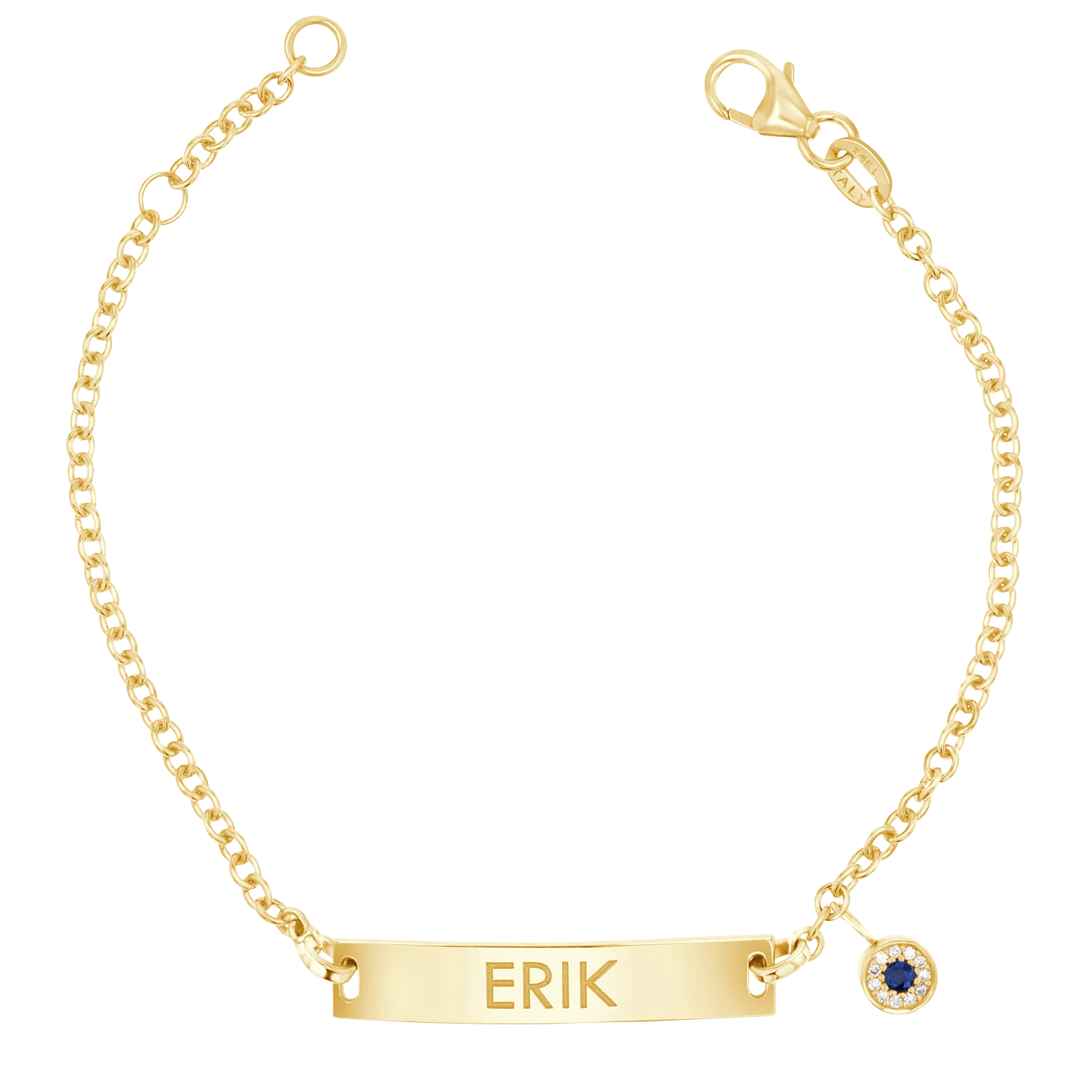 Classic Engravable ID Bracelet with Round Eye Charm