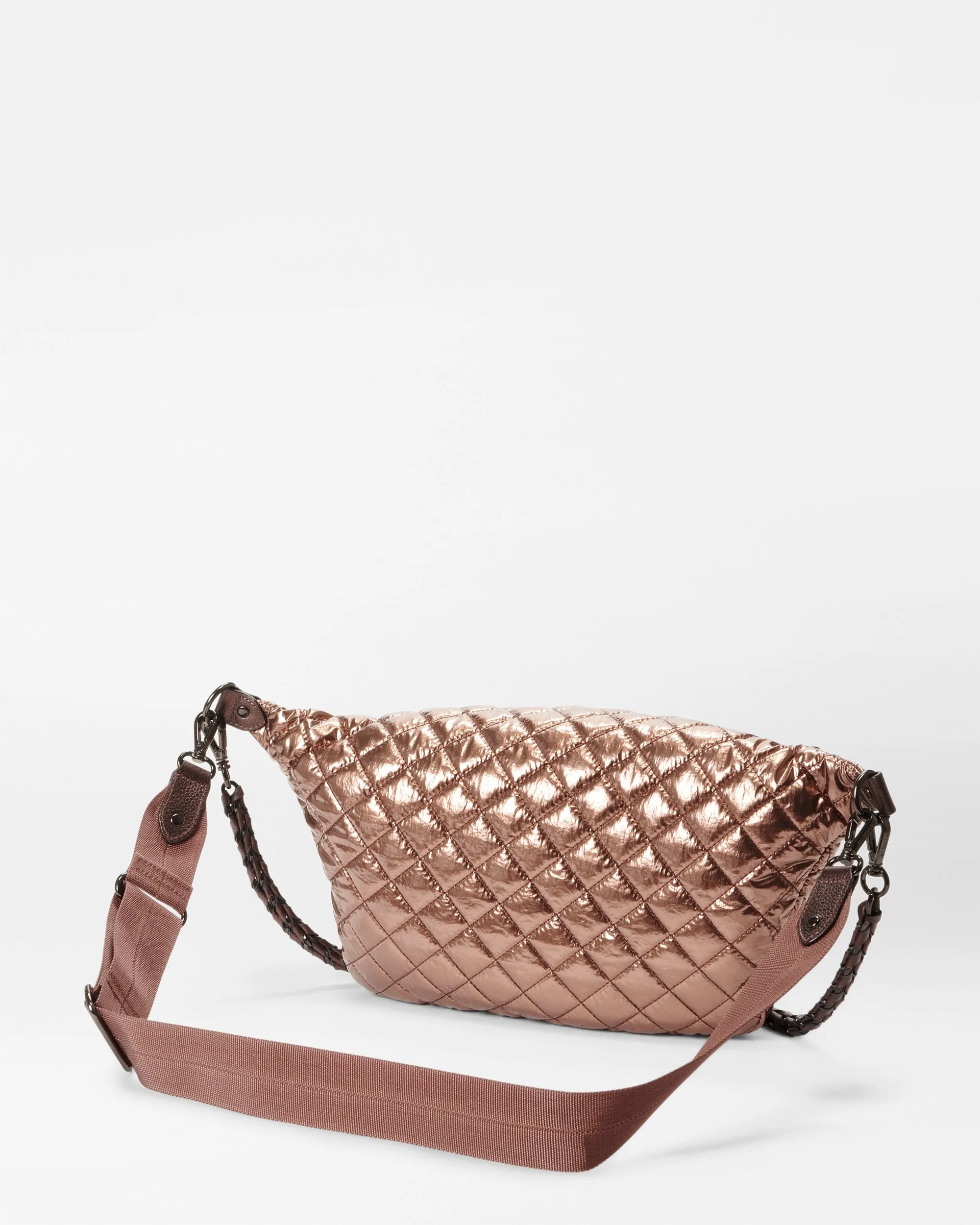 Copper Metallic Lacquer Crosby Crossbody Sling Bag