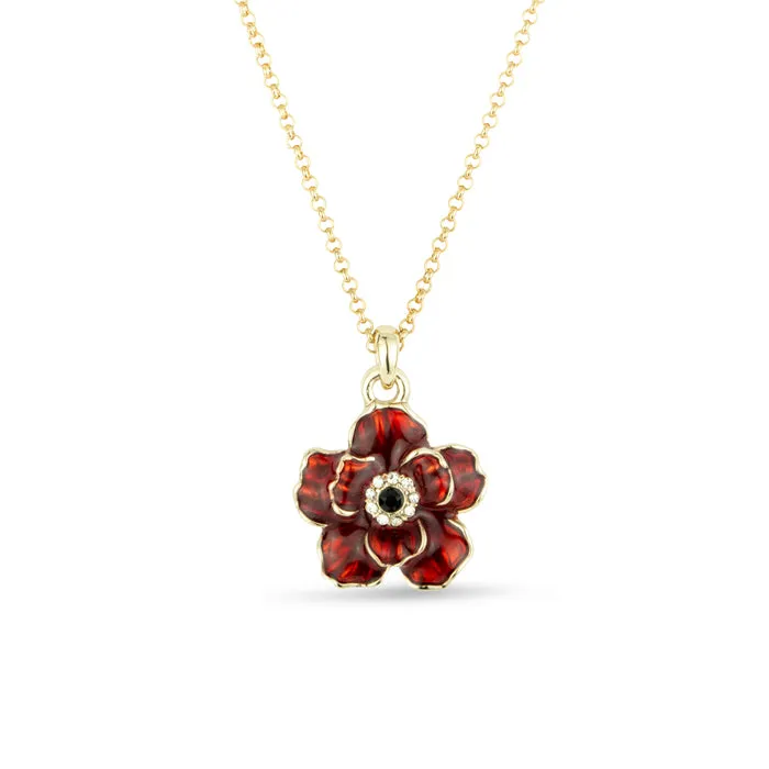 D-Day 80 Poppy Necklace