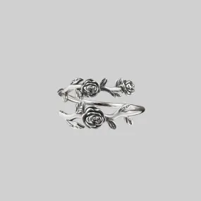 DAMASK. Rose Foliage Wrap Ring - Silver