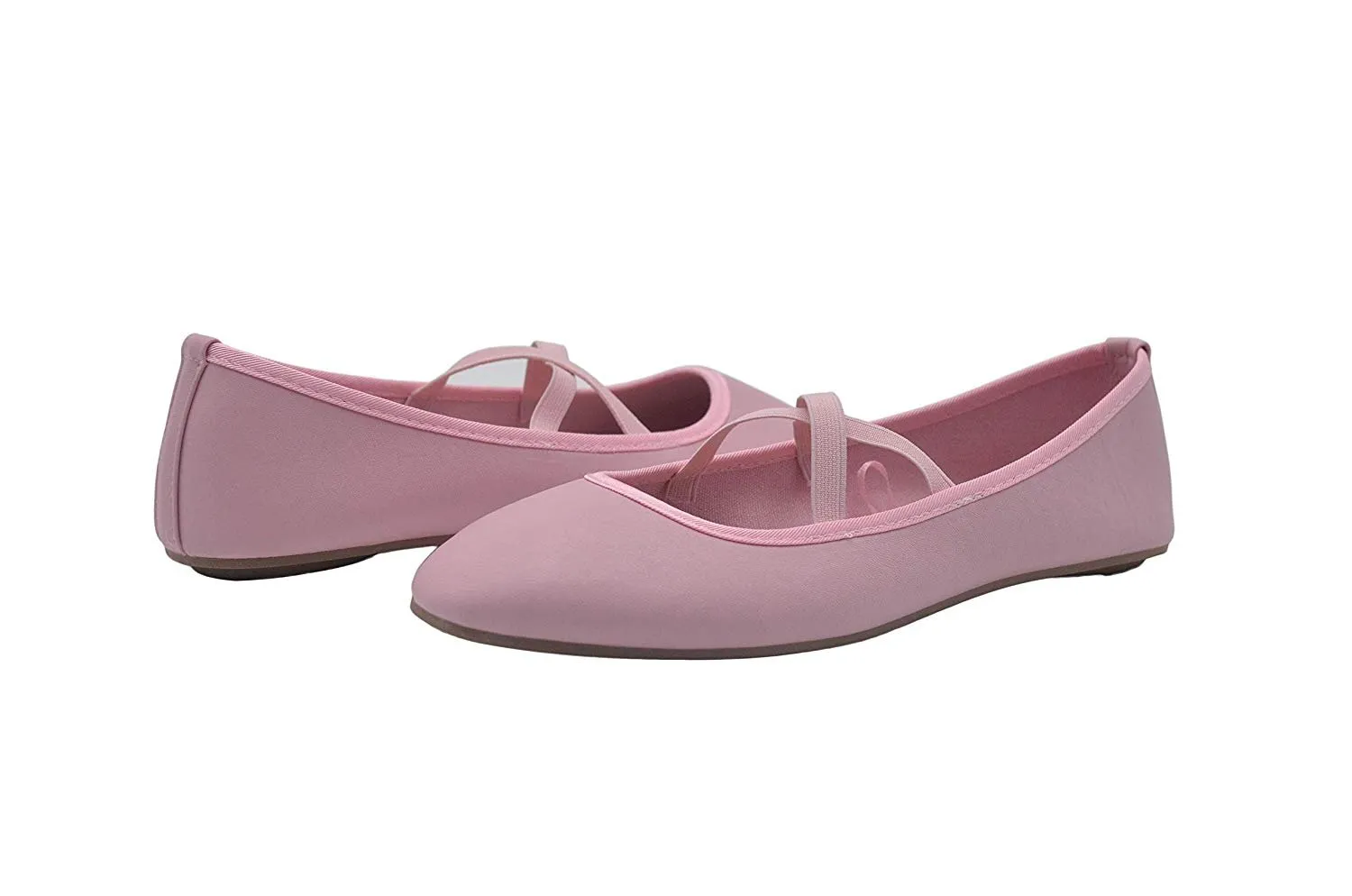 dELiAs Ladies Ballet Flats Slip On Shoes with Elastic Straps