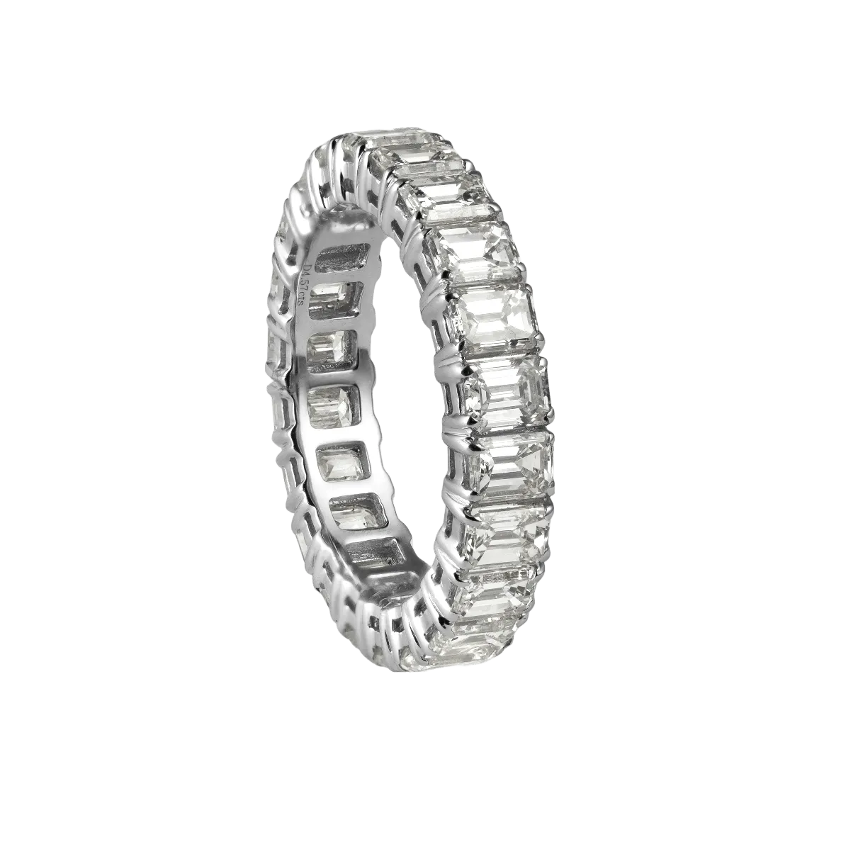 Emerald Cut Diamond Eternity Band, 0.20 CT Each