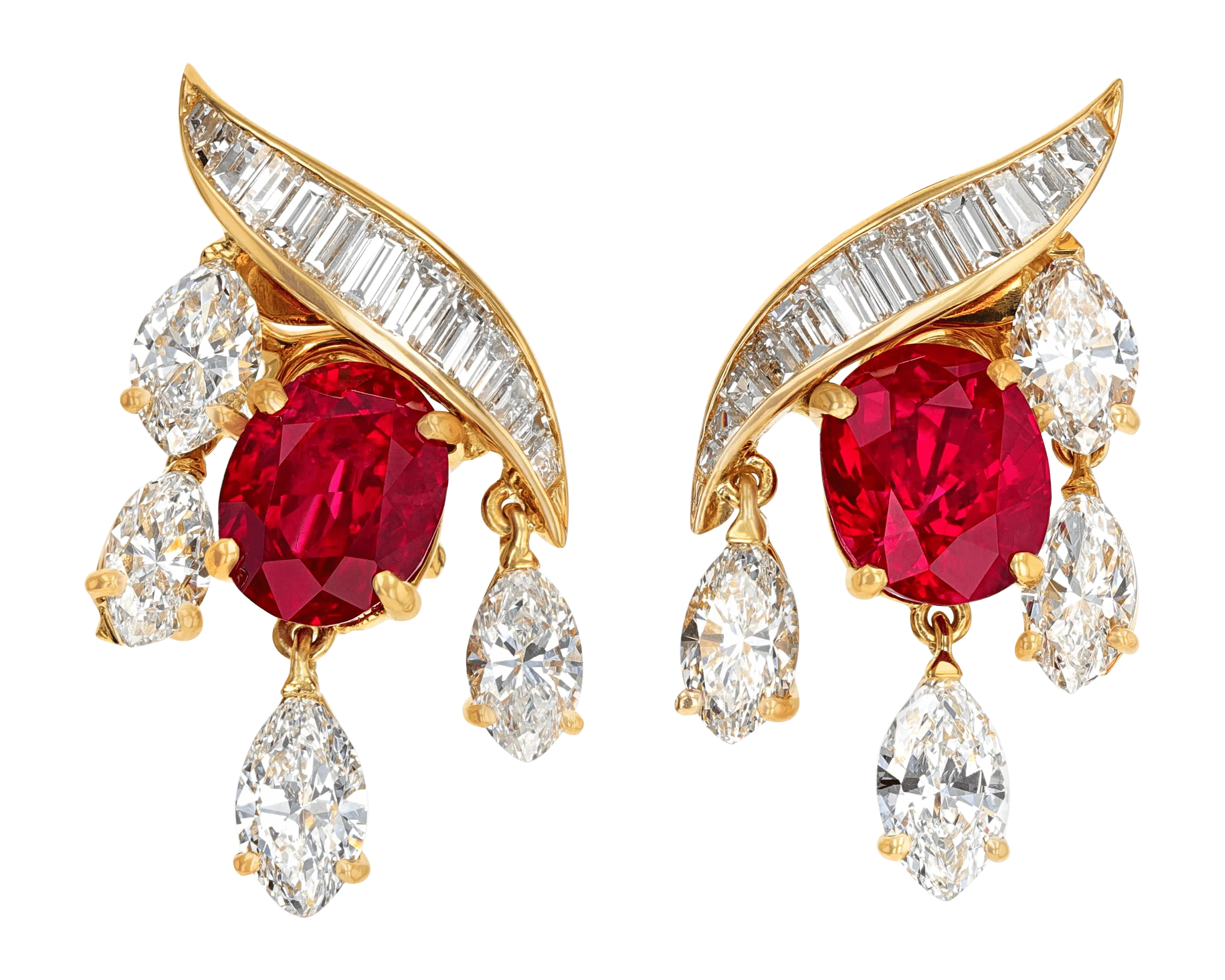 Fasano Thai Ruby Earrings, 8.22 Carats