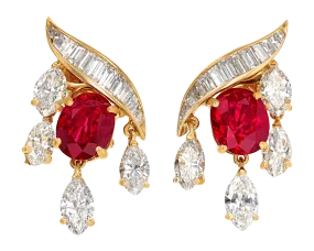 Fasano Thai Ruby Earrings, 8.22 Carats