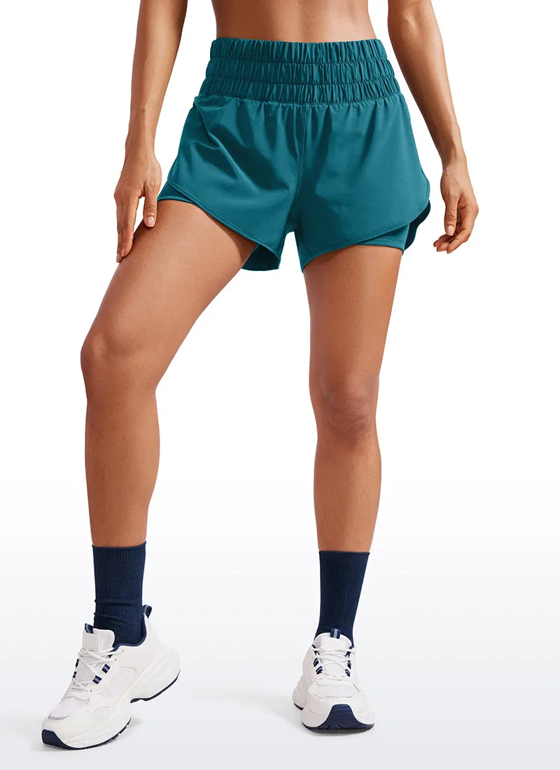 Feathery-Fit Soft High-Rise 2 in 1 Shorts 3''