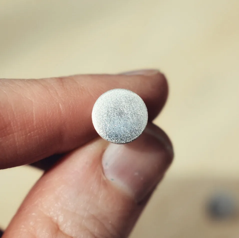 Frosted Stud Earrings in Silver