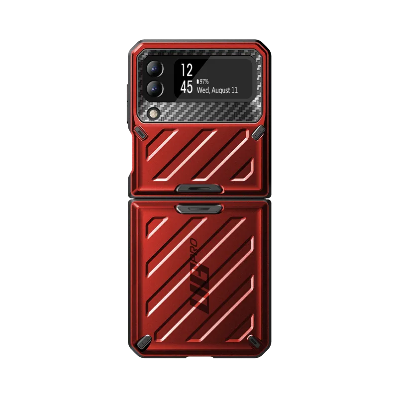 Galaxy Z Flip3 Unicorn Beetle PRO Rugged Case with Belt Clip-Metallic Red