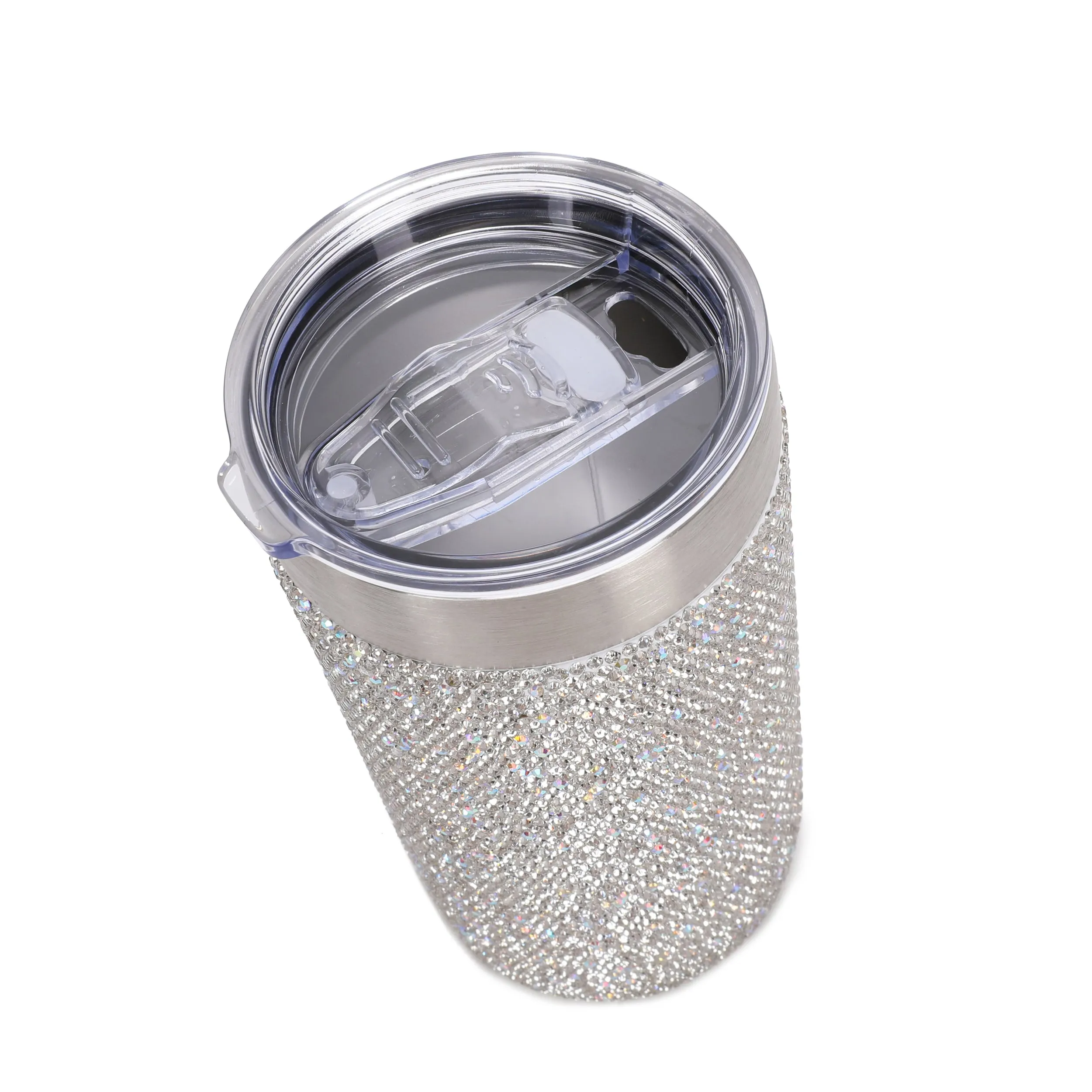 GLITZ & GLAM TRAVEL MUG: CRYSTAL FASHION DESSIGN THERMAL MUG