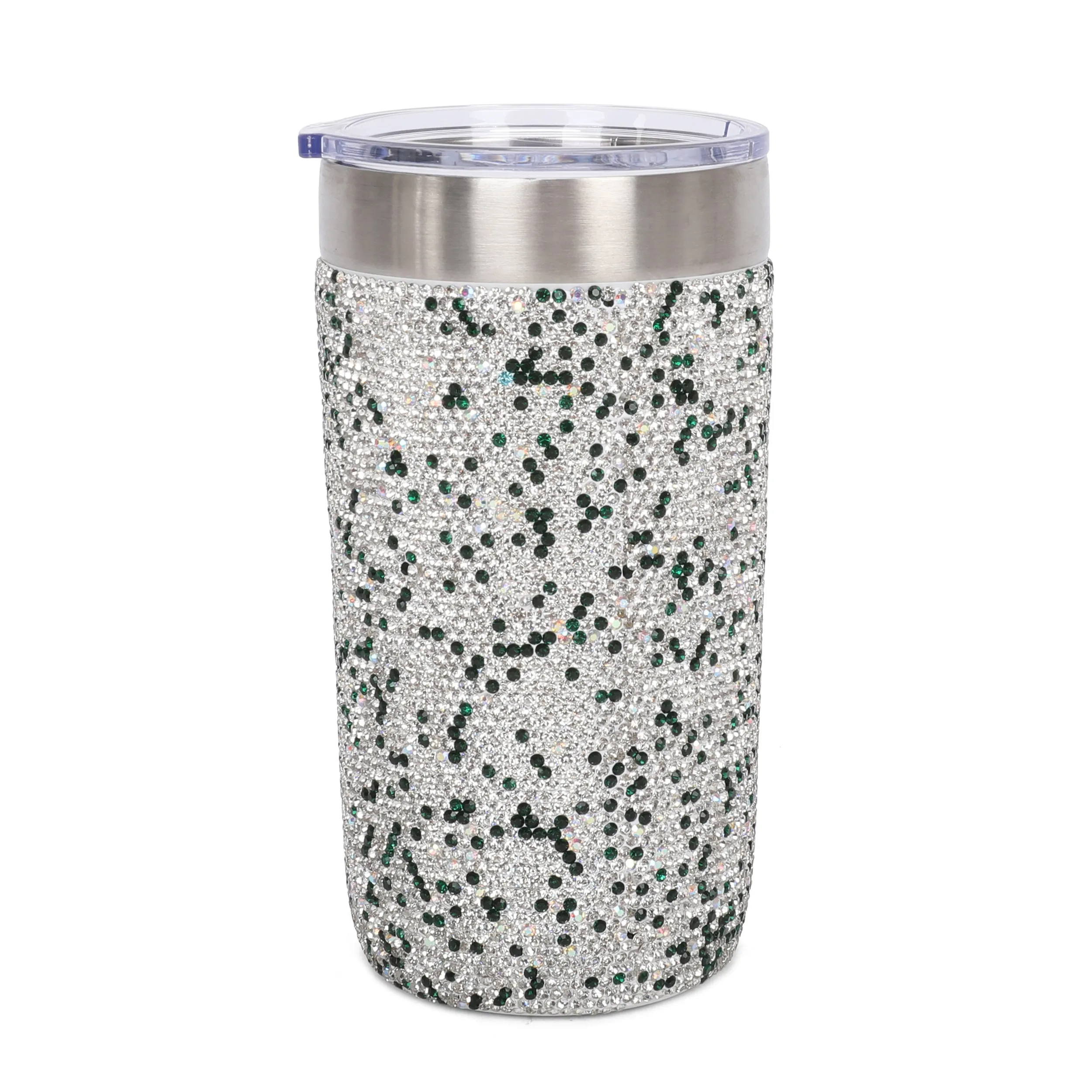 GLITZ & GLAM TRAVEL MUG: CRYSTAL FASHION DESSIGN THERMAL MUG